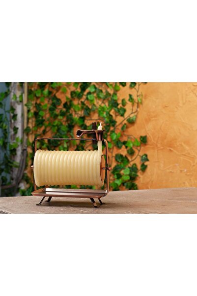 Candle by the Hour Horizontal 48-Hour Natural Beeswax Candle with Cotton Wick (Yellow)