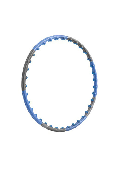 zola Cerc hula hoop de antrenament, 48 de tinte, 110 cm, pliabil, 8 segmente, PVC, albastru/gri