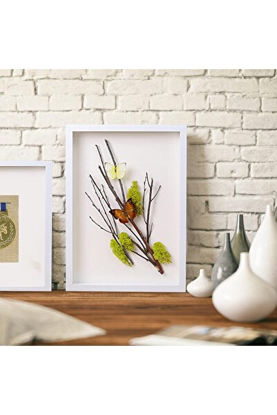 Generic Twinger 8x10 Shadow Box Frame with Letter Stickers, White