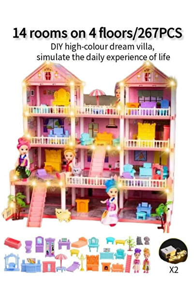 Generic ألعاب/حرف يدوية، ألعاب بيت الدمى للفتيات الصغيرات، قلعة لعب أميرات ال...