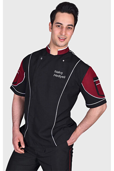 Üniformanya Jachetă de bucătar cu cadou cu nume Jachetă de bucătar Uniformă d...