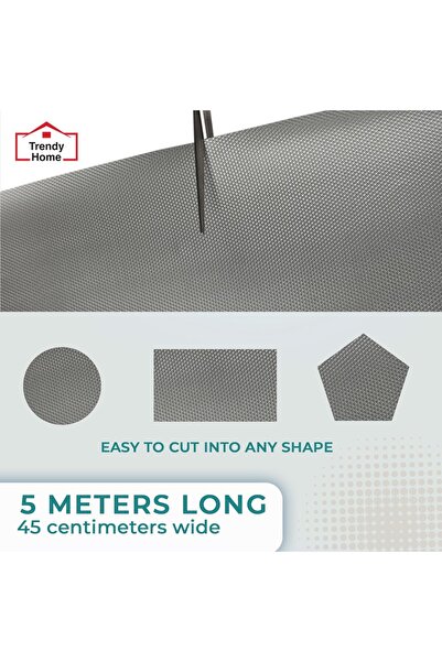 Generic Senego Non-Slip EVA Liner for Kitchens, Cabinets & Drawers, Gray, 45cm x 5m