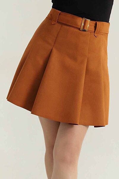 CİDDE Women's Mini Suede Skirt