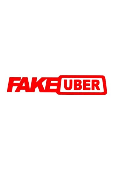 Oracal Fake Uber sticker, 20cm, red