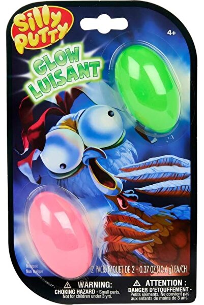 Crayola Silly Putty Glow-in-the-Dark Egg 2-Pack, Color-Changing Sensory Putty, Ages 4+