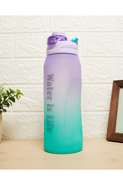 REDTAG Purple Printed Water Bottle (1000ml)