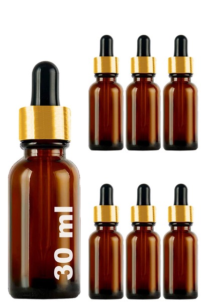 Afracam 30 ml Amber Glass Dropper Brown Serum Bottle 30 Cc Metal Cap Dropper ...