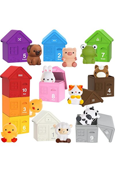 Gopo Toys Montessori Educational Toy for Children - Interactive Animal Farm Set - 2 Years+