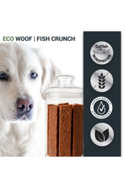 ECO NRG PET FOOD Dog Treats | Fish Snacks | CRISPY BARS FROM SLEEP | 6 x 125 g