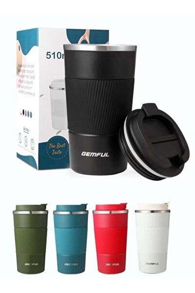 GEMFUL 510ml Stainless Steel Insulated Travel Coffee Mug