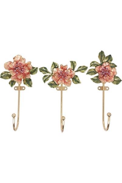 Generic Tricune Antique Flower Decorative Wall Hooks - 3-Pack Metal, Pewter P...