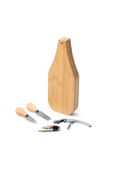 STAMINA Wine and cheese set consisting of 4 steel utensils