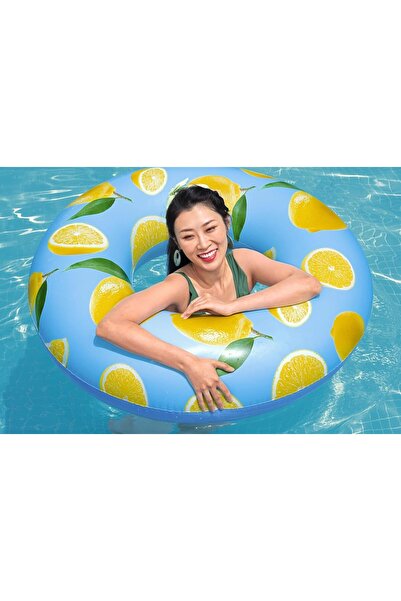 BESTWAY Lemon-Scented PVC Swim Ring with Repair Patch
