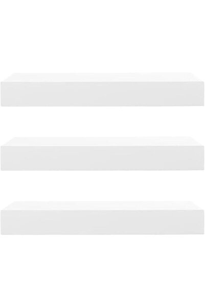KİERA GRACE Modern Floating Wall Shelves FN00292-1MC, 3-Piece, White MDF
