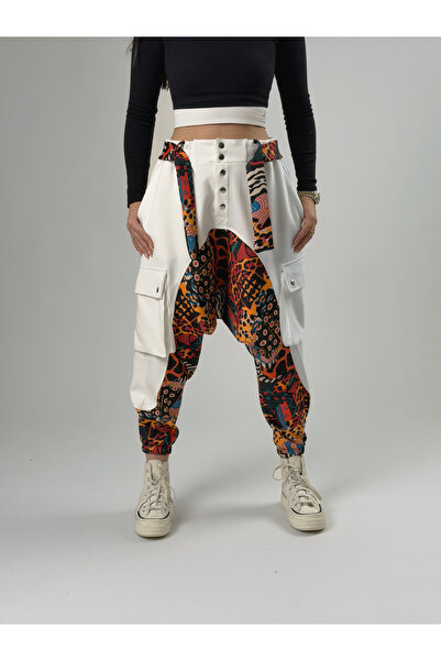 COCOPELLI Women's Garni Design Ethnic Patterned Sports Baggy Trousers Coc2565