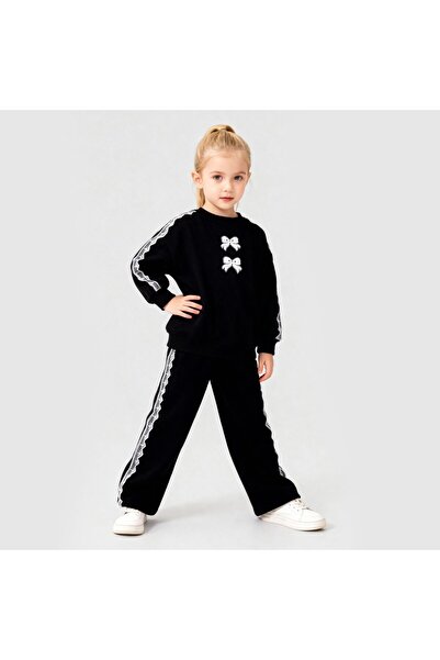 Lmn 2-Strand Seasonal Girls' Set with Lace Bow Detail