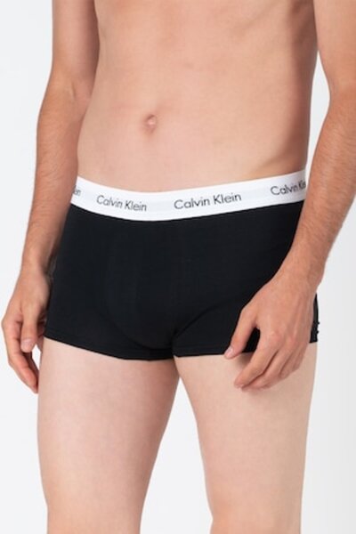 Calvin Klein Low Rise Boxer Set - 3 Pairs, White/Black/Grey Melange