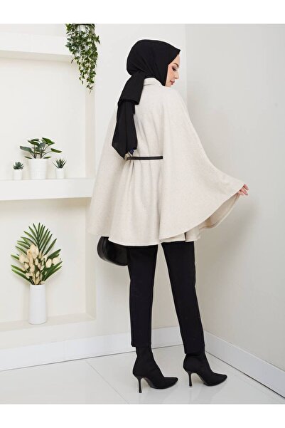 Kirazgym Women's Shirt Collar Oversized Long Cashmere Poncho Fits All Sizes