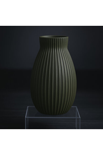 Homentum Piano | Decorative vase with vertical striations and matte finish