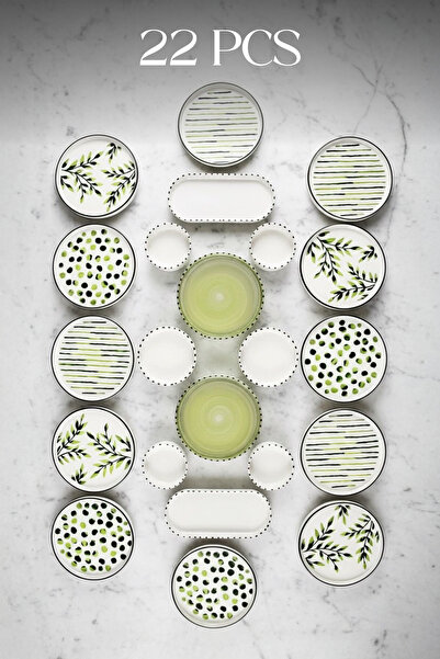 Kitchen Life Greentree Stackable Kahvaltı Takımı - Lüx Kahvaltılık Sunum Seti Tabağı