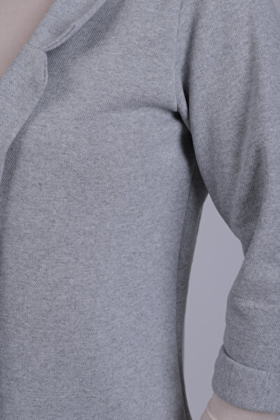 armonika Жіночий сірий піджак з подвійними рукавами ARM-26K001054