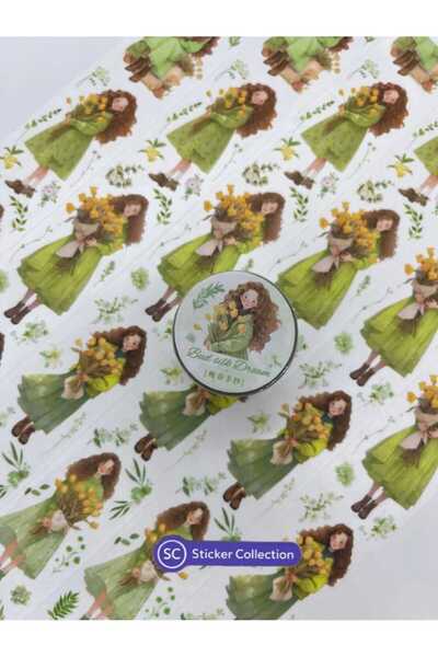 SC Sticker Collection Bud Silk Dream Serisi Bahar Çayır Çiçeği Temalı 2m Wash...