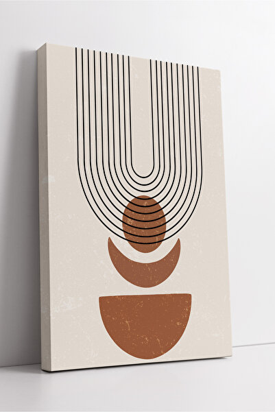 KOSS Dijital Εκτύπωση σε καμβά Boho με μίνιμαλ αφηρημένες γραμμές και γεωμετρ...