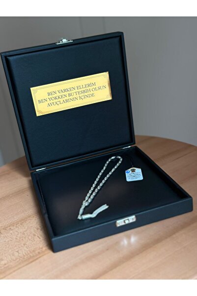 Kehribarstore Gümüş Tesbih 925 Ayar Gümüş Özel Yazılı Erkek Hediye Sertifikal...