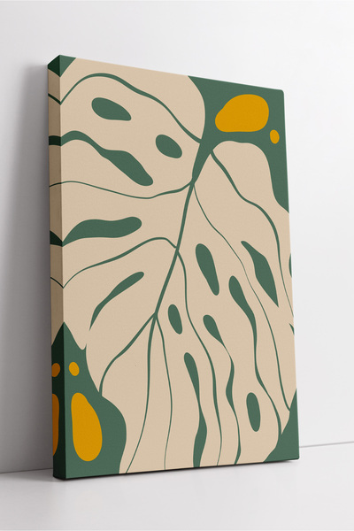 KOSS Dijital Pictură modernă minimalistă pe pânză cu model de frunze abstract...