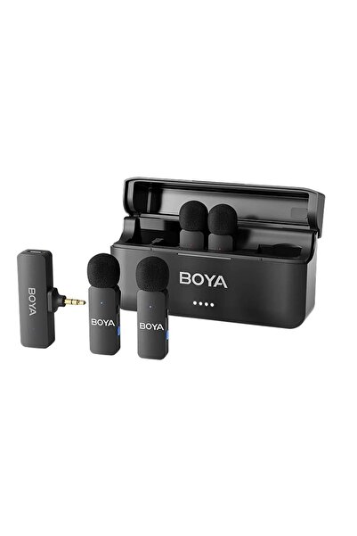 BOYA BY-V4 4 Kişilik Şarj Kutulu Kablosuz Mikrofon Seti - 3.5mm TRS