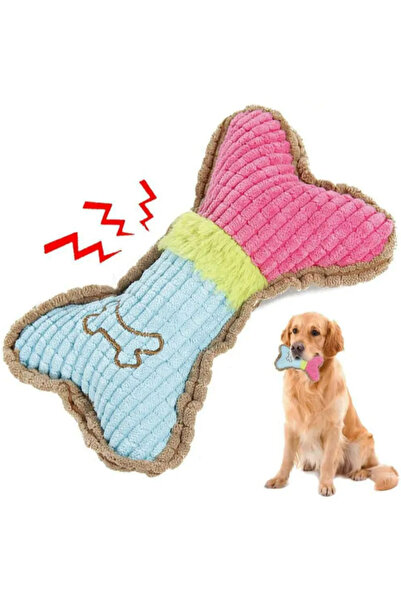 zola Dog toy, with sounds, plush bone