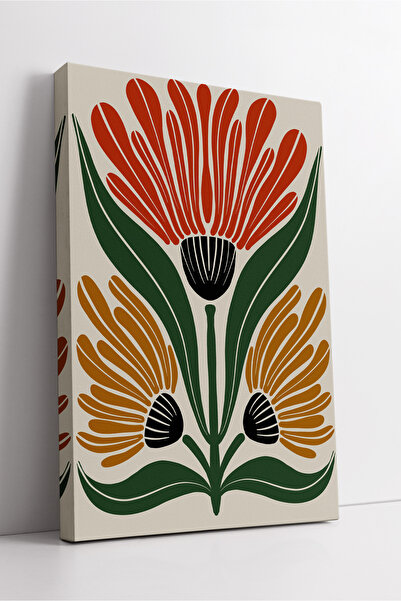 KOSS Dijital Pictură decorativă pe pânză în stil modern cu model floral boho,...