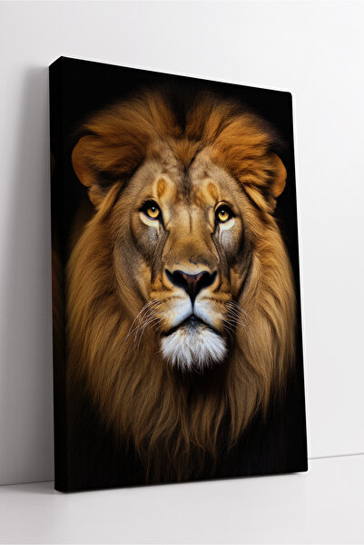 KOSS Dijital Pictură pe pânză cu figură de leu, simbolul curajului și a nobilimății, artă modernă de perete, decor pentru casă