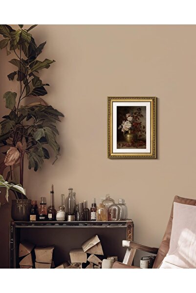 Generic VIYYIEA Vintage Gold Framed Wall Art - Floral Bouquet Canvas Print, 28 x 35.5 cm