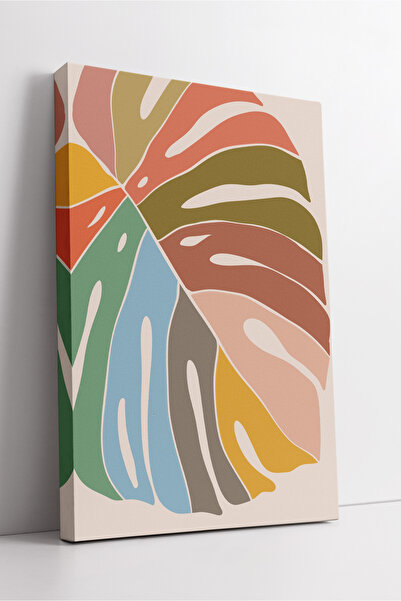 KOSS Dijital Pictură modernă minimalistă pe pânză cu model de frunze abstract...