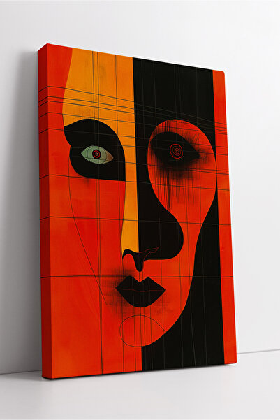 KOSS Dijital Portret modern al feței în stil de artă abstractă, pictură decor...