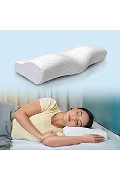 Generic CareFoam Contour Memory Foam Neck Pillow - Cervical Support, Jacquard Cover, Standard (Pack of 1)