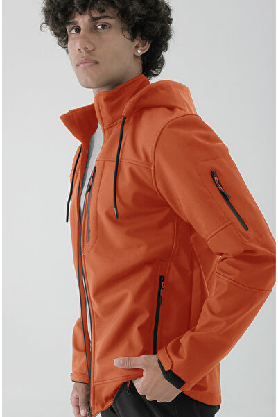 Longberg Men's Detachable Hooded Softshell Coat