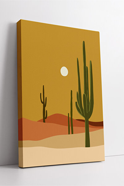 KOSS Dijital Pictură modernă pe pânză cu model de cactus, tematică de deșert,...