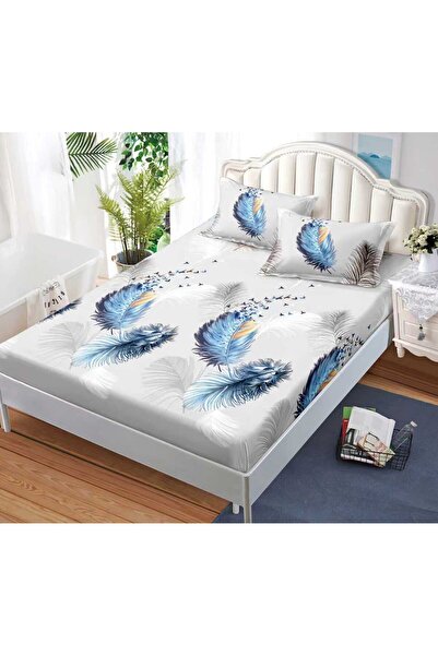 Casa de Vis Fitted sheet with elastic + 2 pillowcases, 180/200, Online, HJ-123