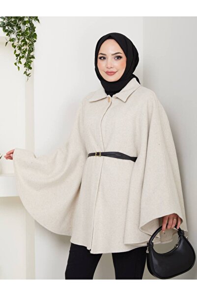 Kirazgym Women's Shirt Collar Oversized Long Cashmere Poncho Fits All Sizes