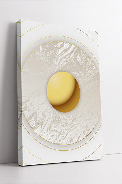 KOSS Dijital Tablou de pânză cu model de glob de aur, stil minimalist de lux,...