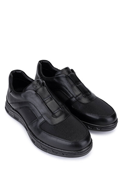 Tamer Tanca Men's Genuine Leather Black Sneakers & Sports Boots