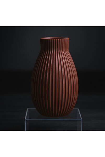 Homentum Piano | Vază decorativă cu striații verticale și finisaj mat