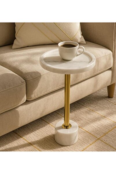 Generic Marble Top and Marble Base Serving Table