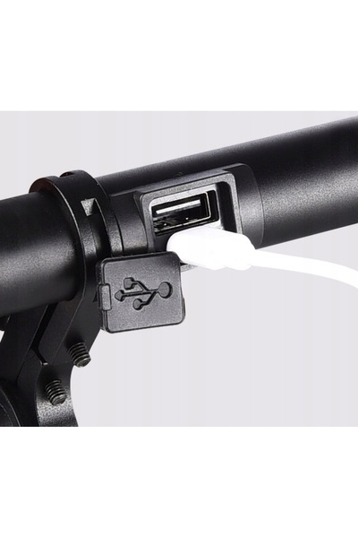 zola Handlebar extension with 5V powerbank, 2000mAh battery, USB charging, 20.5x2 cm, black