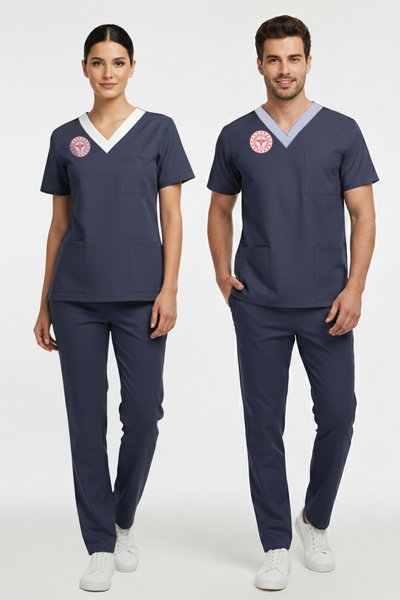 ÇİZGİ MEDİKAL Responsible Nurse Uniform Scrubs Stretch Fabric Sets Ministry o...