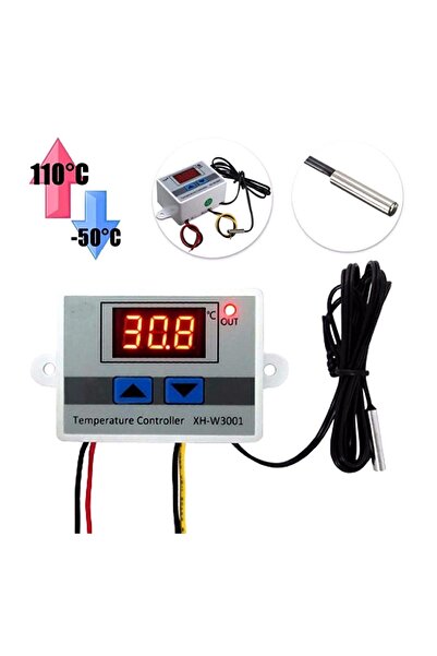 zola Termostat digital cu sonda impermeabila, -50/+110°C, 230V AC, plastic