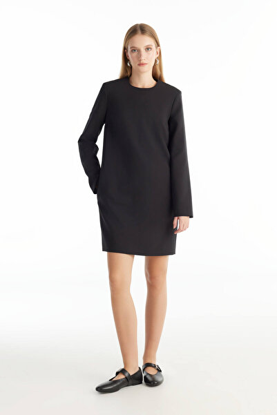 Ted Baker SİYAH YÜNLÜ MİNİ ELBİSE