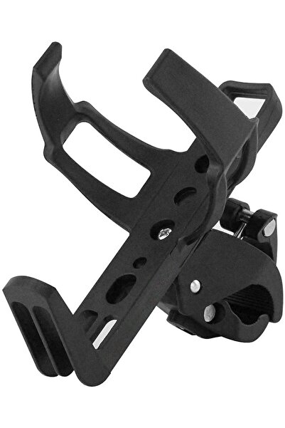 zola Water bottle holder with handlebar grip, for electric scooter, bicycle, cart, 14.5 x 14 cm, black